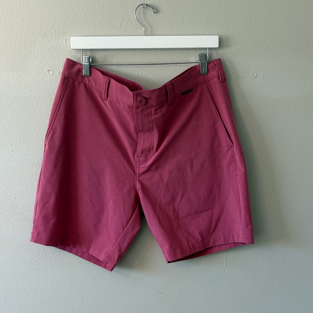 Travis Mathew Pink Flat Front Men Shorts